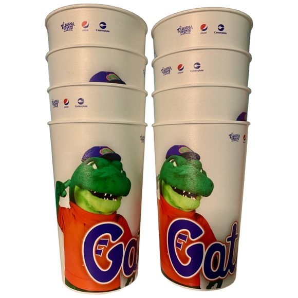 University of Florida Stadium Cups Gators Football 22 oz. Orange & Blue Lot of 8 - Picture 1 of 7